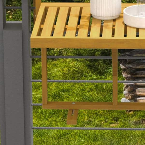 ITOPFOX Natural Wood Outdoor Folding Hanging Table/Desk ITOPFOX Natural Wood Outdoor Folding Hanging Table/Desk