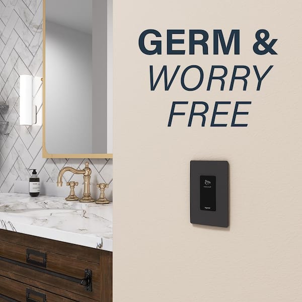 radiant Wave 15/20 Amp Single-Pole/3-Way Touchless Specialty Light Switch, Black