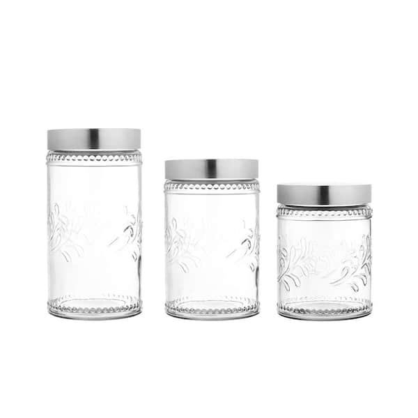 Fleur De Round Canisters (Set of 3)