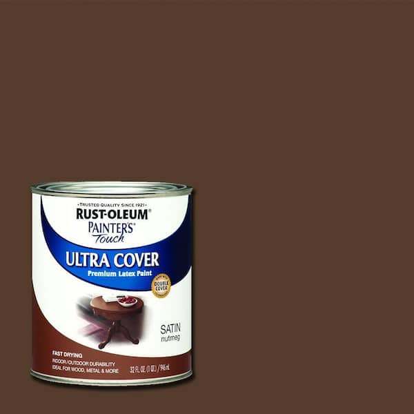 Rust-Oleum 1974502 Painter's Touch Latex Paint, Quart, Semi-Gloss Black 32  Fl Oz (Pack of 1) - House Paint 