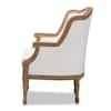 Baxton Studio Charlemagne 28 in. Beige/Brown Upholstered Fabric Arm Chair 28862-5486-HD