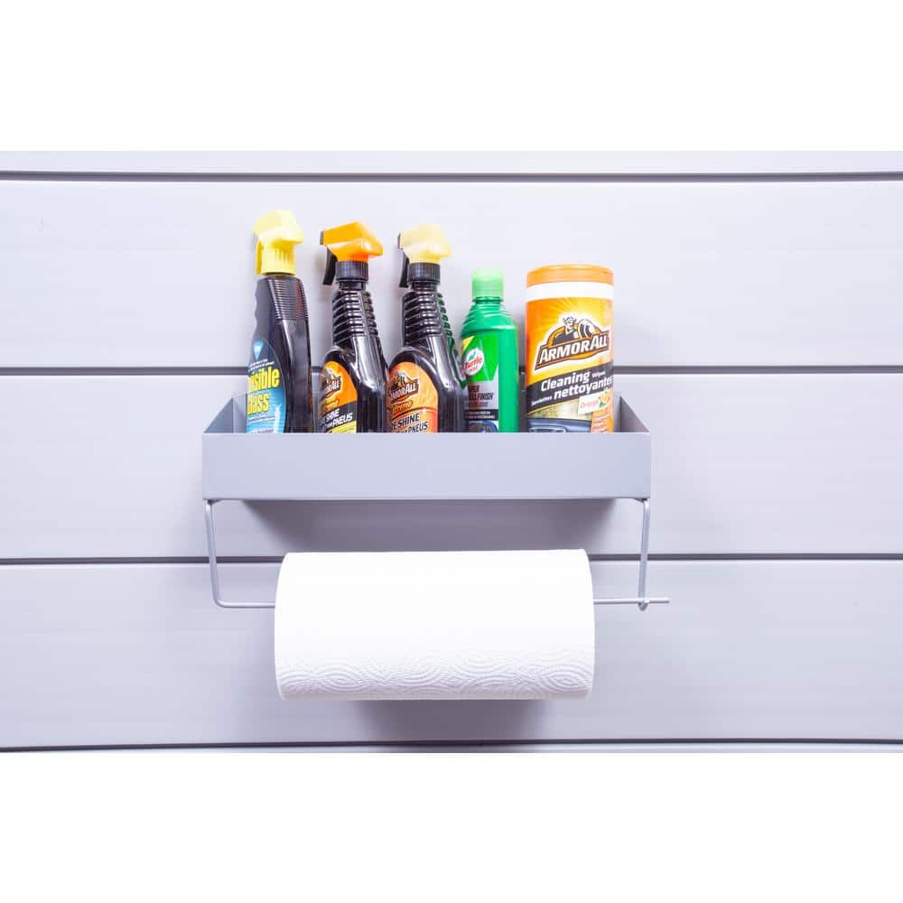 Heavy Duty Gray Steel Multipurpose Slatwall Organizer Rack