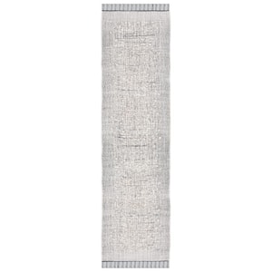 Natura Ivory/Black 2 ft. x 9 ft. Abstract Native American Runner Rug