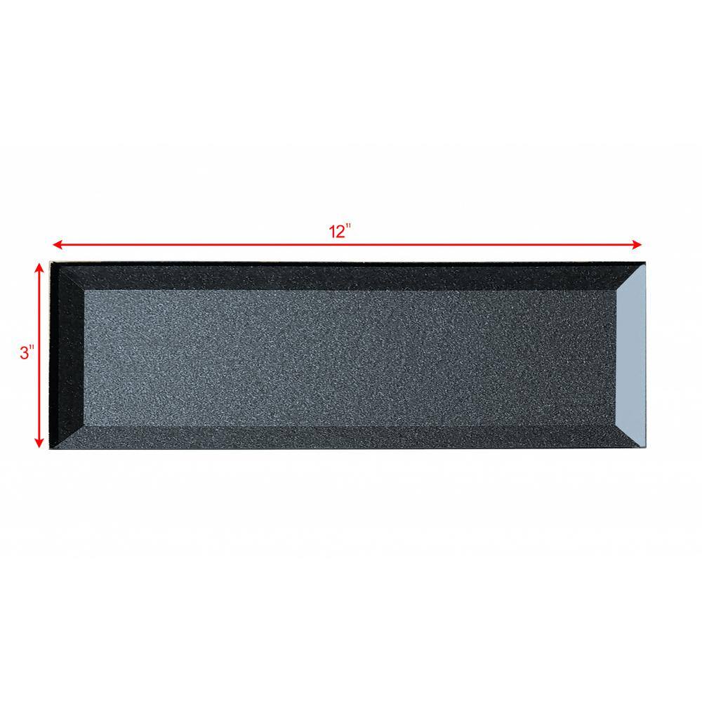 Blue Gray 3 in. x 12 in. Beveled Glossy Glass Subway Backsplash Wall Mosaic Tile (14 sq. ft./Case) price history on PriceWatchPro
