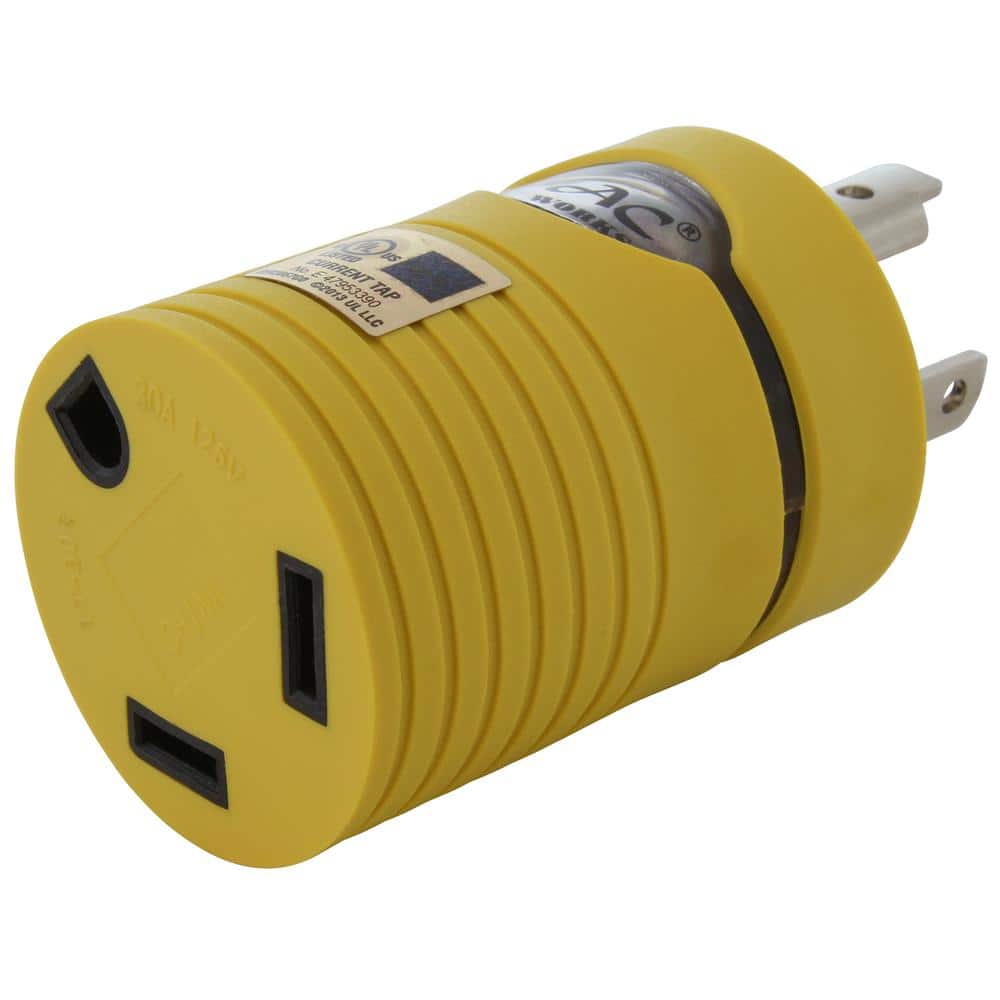RV Generator Adapter NEMA L5-30P 30 Amp 125-Volt Locking Plug to RV TT-30R 