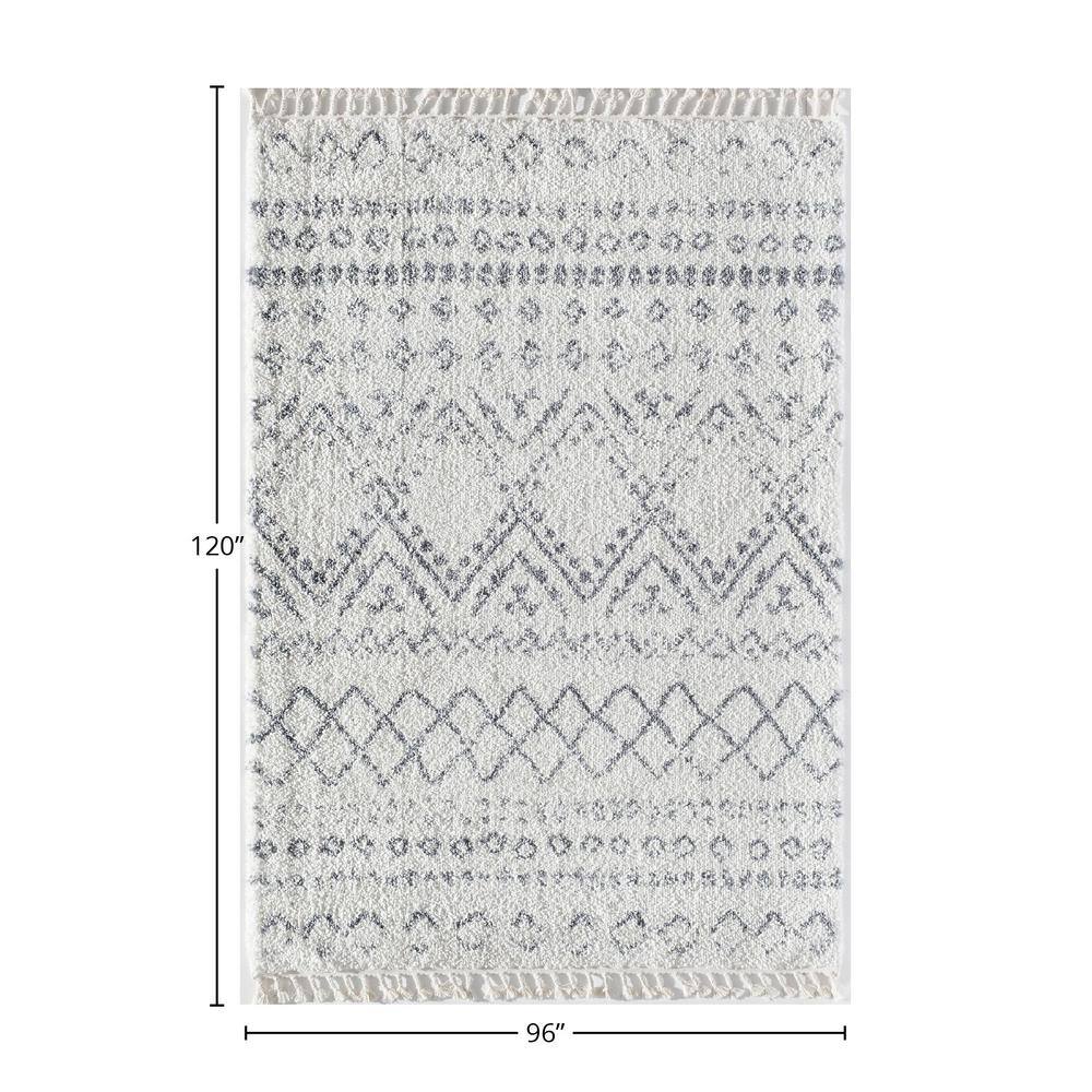 Shadow Gray 8' x 10' Shag Synthetic Area Rug