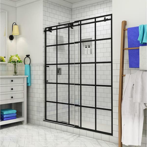 Aston Kamaya 56 - 60 in. x 76 in. Completely Frameless Sliding Shower ...