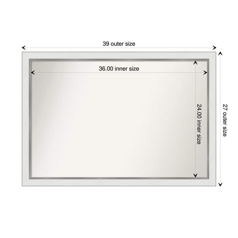 Eva Silver and Gold Rectangular Bathroom Vanity Mirror