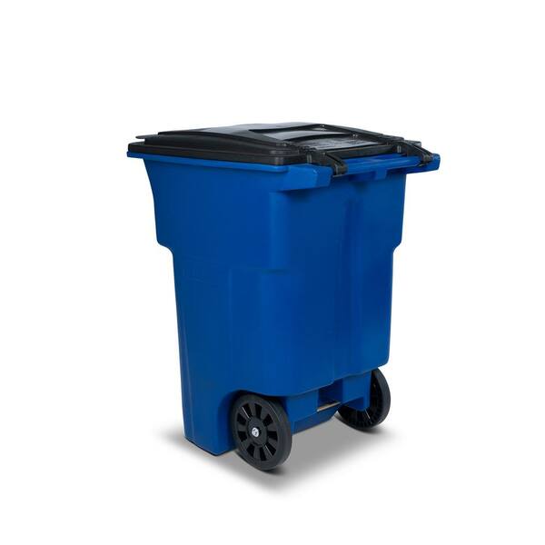 96 Gallon Wheeled Trash Can Lid Garbage Container Outdoor Waste Bin 25