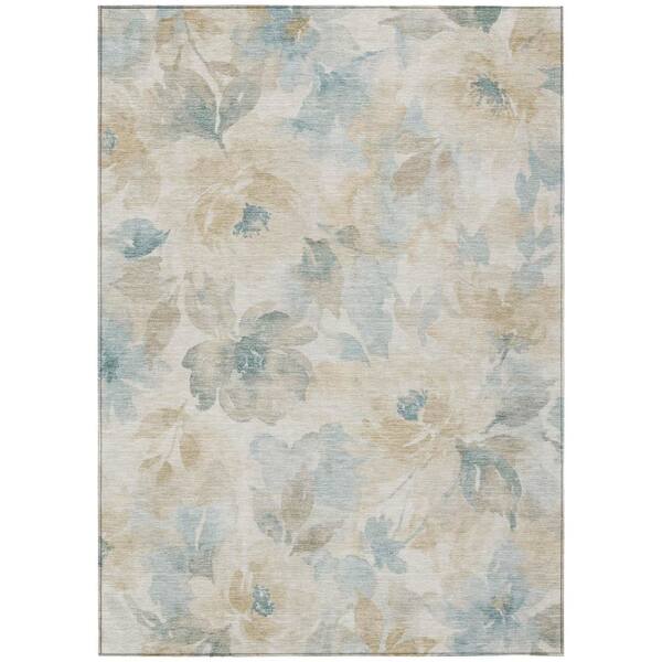 Chantille Machine Washable Indoor/Outdoor Abstract ACN3022 Ivory 8 ft. x 10 ft. Area Rug