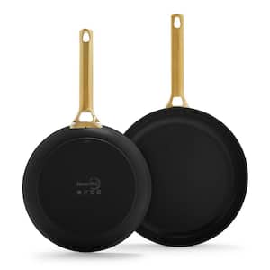 Reserve 2-Piece Heathy Ceramic Nonstick Frying Pan Set in Black