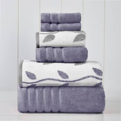 dark purple bath towel sets