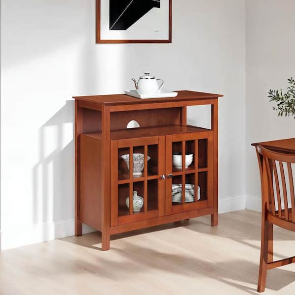 Big Sur 36 in. Cherry Wood TV Stand Fits TVs Up to 40 in. with Storage Doors