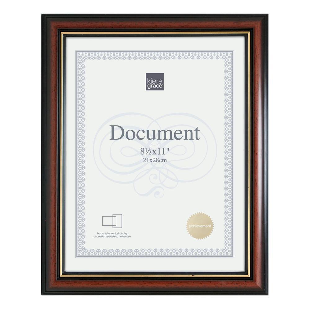 Classic Kylie 12pk Dark Brown with Gold Lining Tabletop Wall Frame Kit