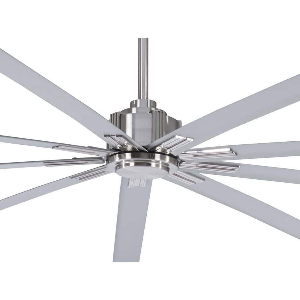 Xtreme 96-Inch Brushed Nickel Ceiling Fan with Silver Blades and Remote
