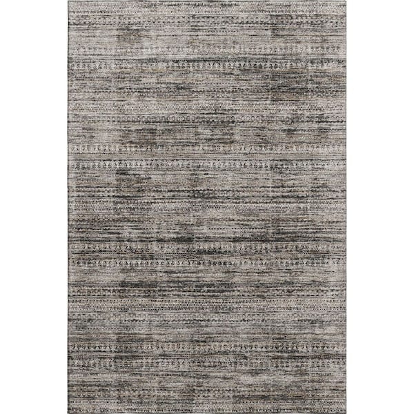 Mayfield Premium Machine Washable Abstract AMF1971 Taupe 3 ft. x 5 ft. Area Rug