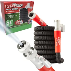 Silver Bullet 2.0 Expandable Garden Hose 3/4 in x 25-ft. with Turbo Shot Nozzle