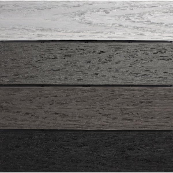 NewTechWood UltraShield Naturale 1 ft. x 1 ft. Composite Quick Deck Outdoor Deck Tile Sample in Multicolor