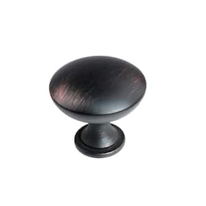 1-1/4 in. Oil Rubbed Bronze Modern Round Cabinet Knob (10-Pack)