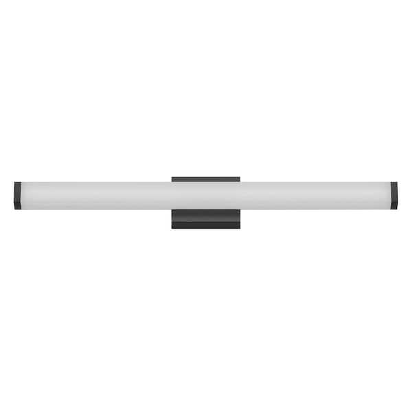 33in. 1-Light Black LED Vanity Light Bar Dimmable Wall Sconce Modern Bathroom Light Fixture Over Mirror Cool White Light
