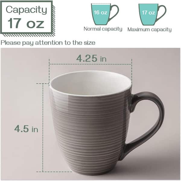 BOBOYM Coffee Mugs,Orange Coffee Mug Set of 6, 12 Oz Ceramic Coffee Cups  with Handle, Large Coffee Mugs for Coffee,Tea,Party