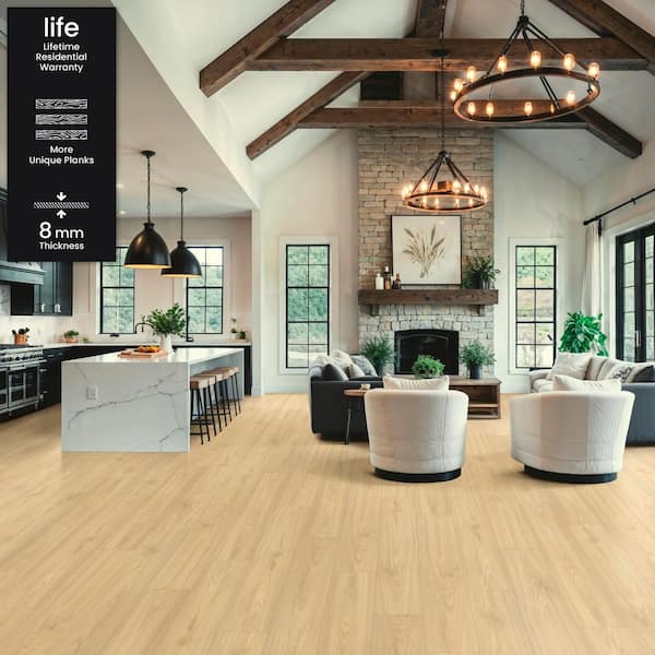 Designer Series Sea Island Oak 30 MIL 9in. Wx48in.L Waterproof Click Lock Luxury Vinyl Plank Flooring(17.44 sq.ft./Case)