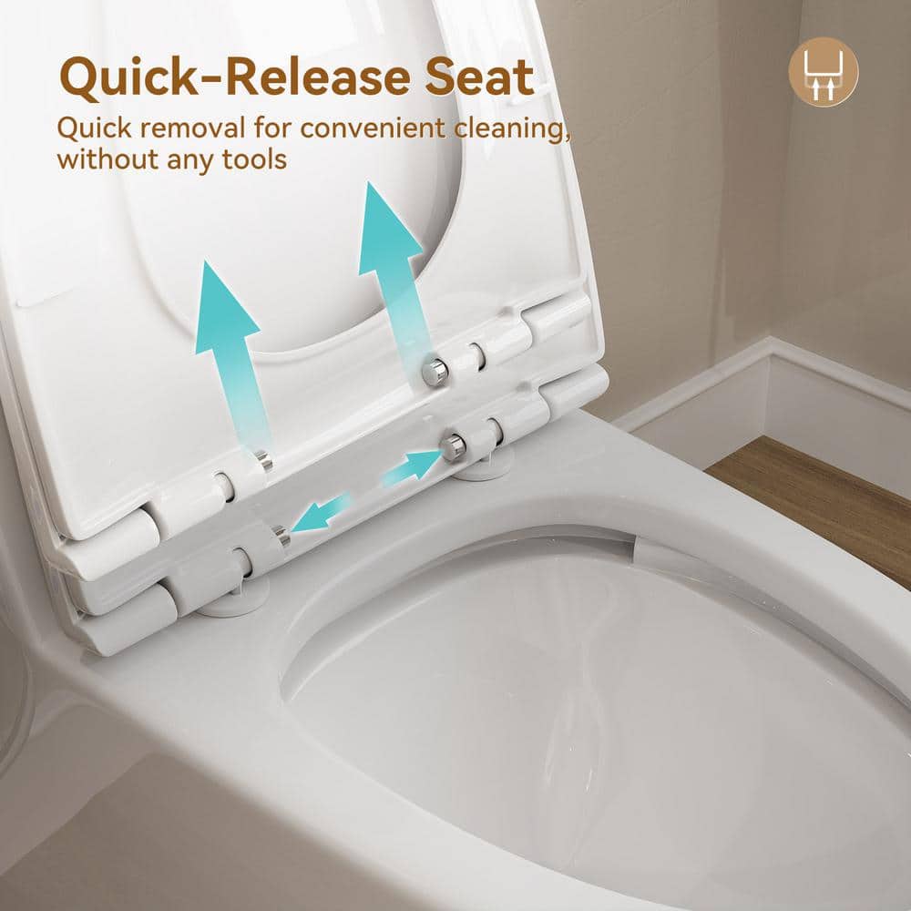 Greta White Elongated One-Piece Dual Flush Toilet