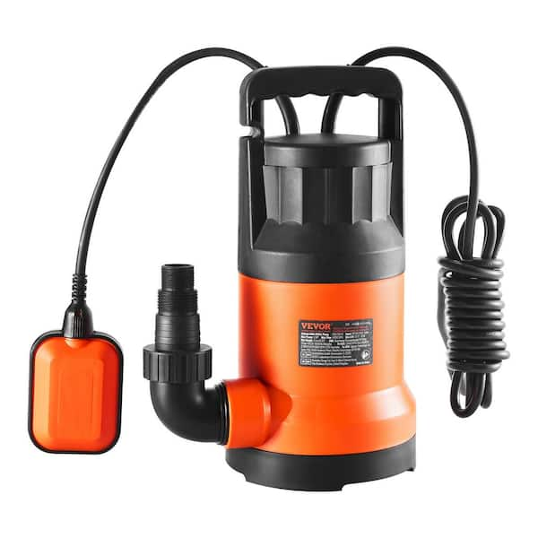 VEVOR 1 HP Thermoplastic Utility Pump 4000GPH Sump Pump Submersible ...