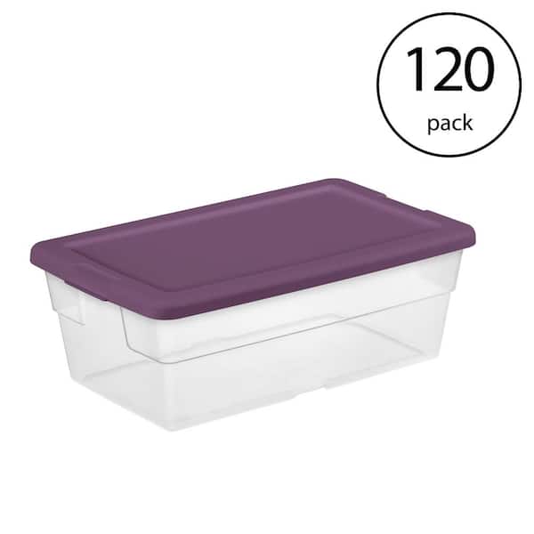 1pc Purple Glass Food Storage Container With Lid For Fresh-keeping
