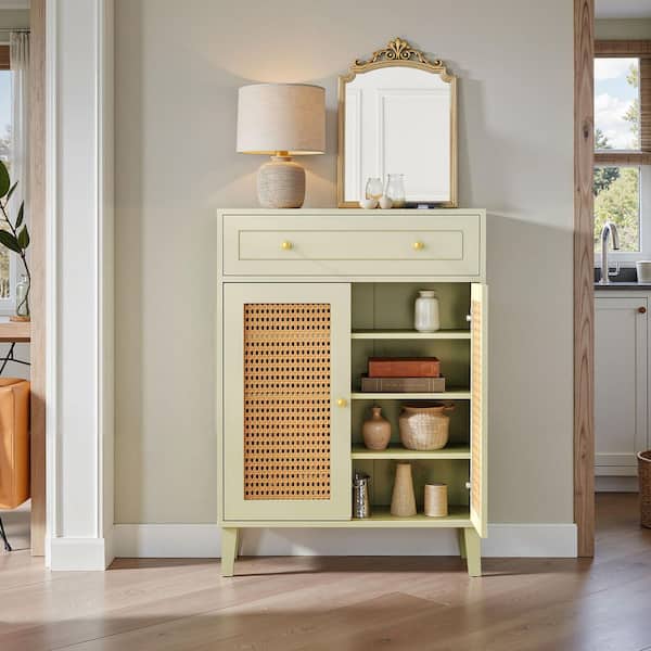 BYBLIGHT Ahlivia Mint Green 43.7 in. H Storage Cabinet with 4