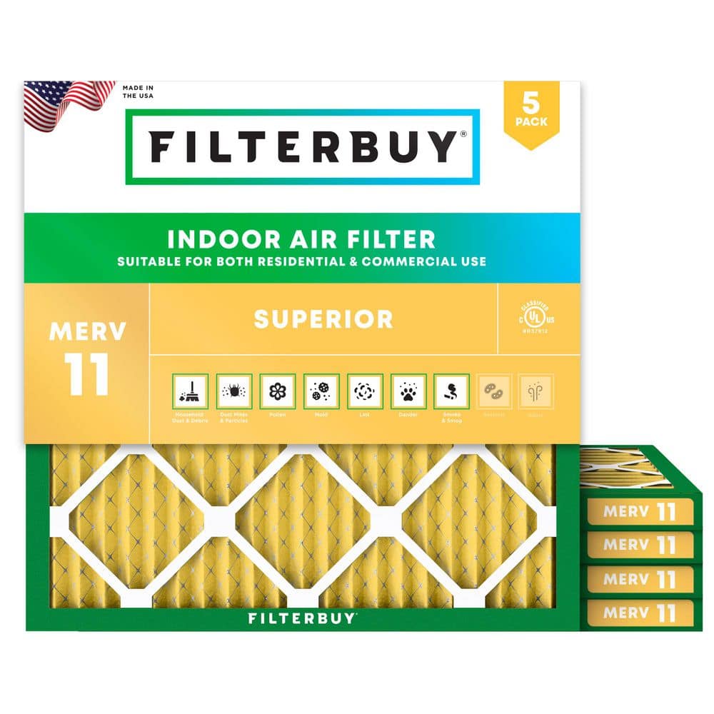 19 in. x 19 in. x 1 in. MERV 11 (FPR 7) Allergen Defense Pleated HVAC AC Furnace Air Filters Replacement (5-Pack) price history on PriceWatchPro