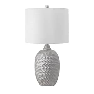 Oakland 21 in. Gray Contemporary Table Lamp, Dimmable