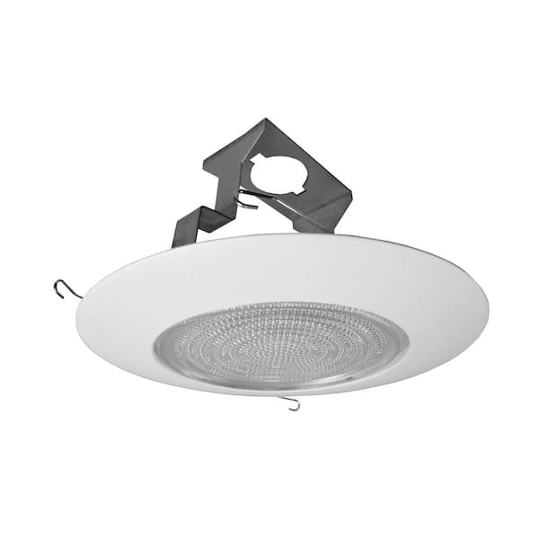 NICOR 6 in. White Recessed Lexan Shower Freshnel with Socket Bracket