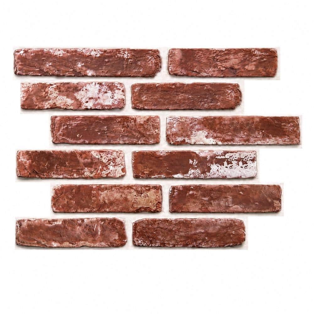 Homemade Window Inserts UUDULY 3D Peel and Stick Faux Brick Wall Panels Vintage Red Brown PVC ...