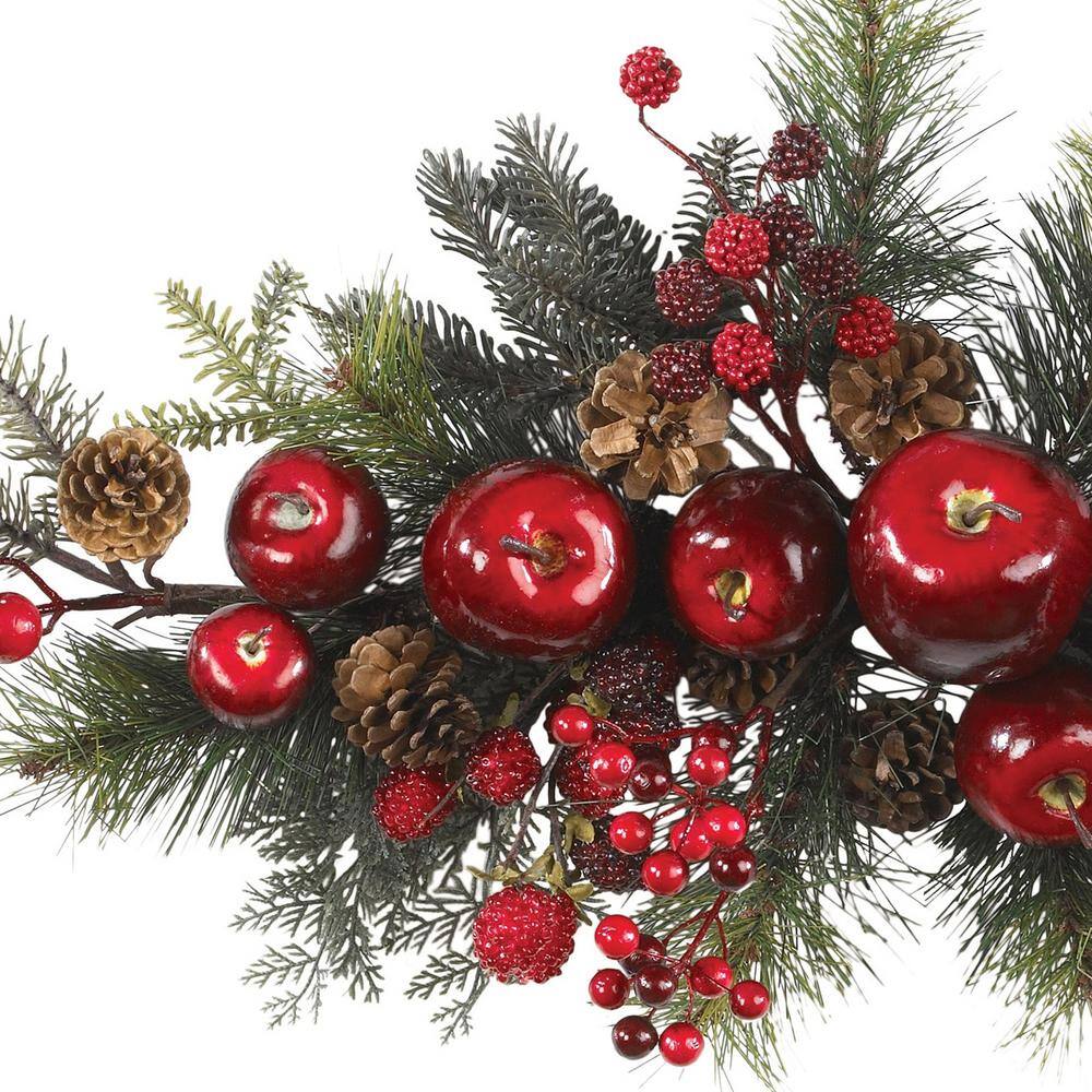 30" Red and Green Apple Berry Holiday Swag