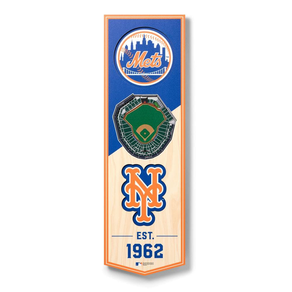 YouTheFan MLB New York Mets Wooden 8 in. x 32 in. 3D Stadium Banner-Citi  Field 0952527 - The Home Depot