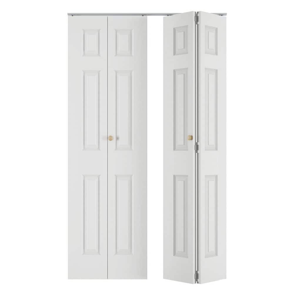 SOCBAZZAR 48 in. x 78.4 in. 3-Panel Hollow Core White Primed