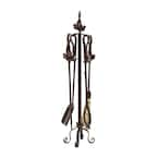 Goplus 5-Piece Fireplace Tools Set, Heavy Duty Steel Trinidad And