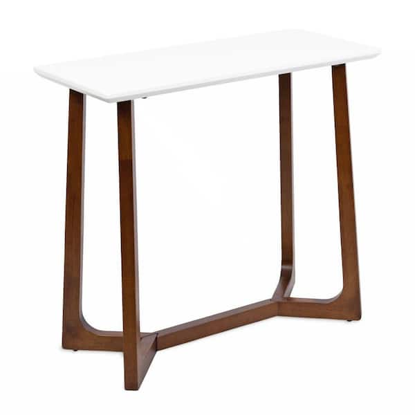 Kate and Laurel Olivant 31.5 in. White Rectangle Wood Veneer/MDF Console Table