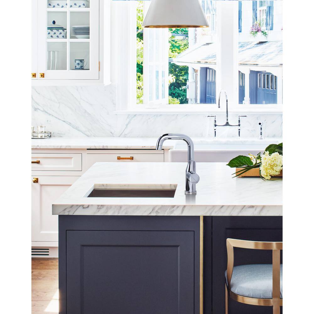 Polished Chrome Single Handle Deck Mounted Bar Faucet