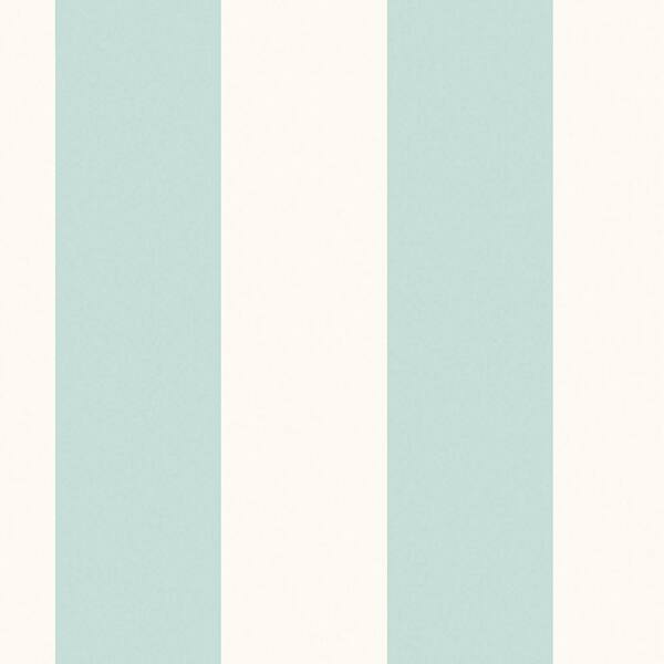 The Wallpaper Company 56 sq. ft. Blue and White Extensive Stripe Wallpaper