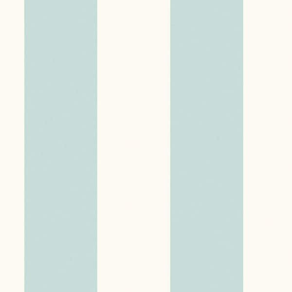 The Wallpaper Company 8 in. x 10 in. Blue and White Extensive Stripe Wallpaper Sample