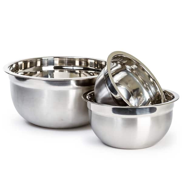 Tal til defile pessimist LEXI HOME Heavy Duty Stainless Steel German 3 Large Nested Mixing Bowl Set  LB5274SS - The Home Depot