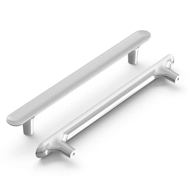 HICKORY HARDWARE Maven Collection Pull 6-5/16 in. (160mm) Center to Center Chrome Finish Modern Zinc Bar Pull (1-Pack )