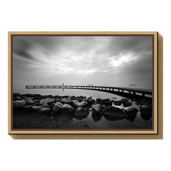 Amanti Art "Wait" by Murat Kasim Framed Canvas Wall Art