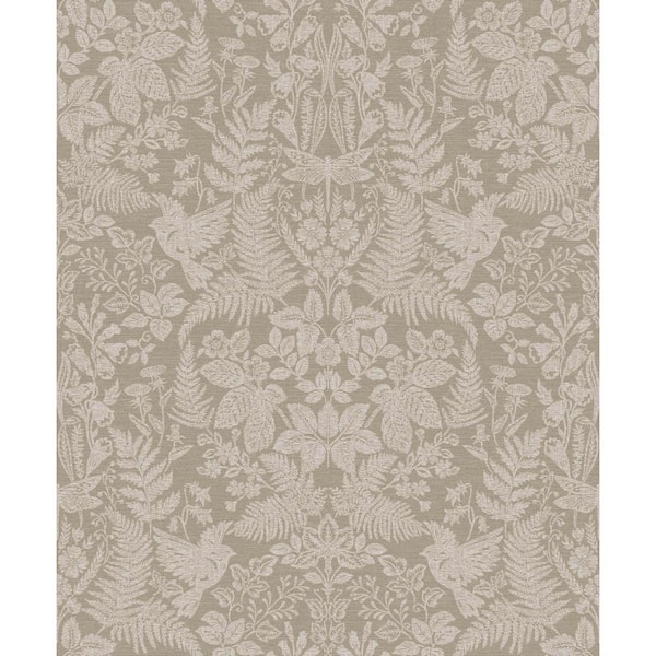 Loxley Leaf Taupe Textured Eco-Foam Wallpaper
