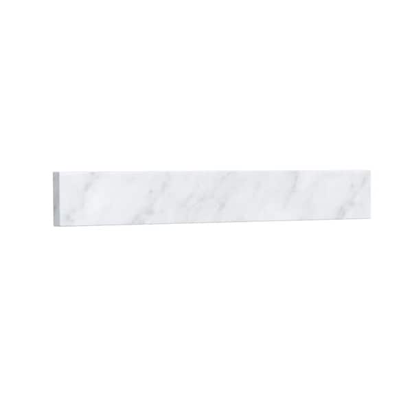 Wyndham Collection 21.25 in. Marble Sidesplash in White Carrara
