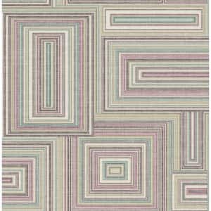 Attersee Squares Pale Lilac, Sage, and Robin's Egg Paper Strippable Roll (Covers 56.05 sq. ft.)