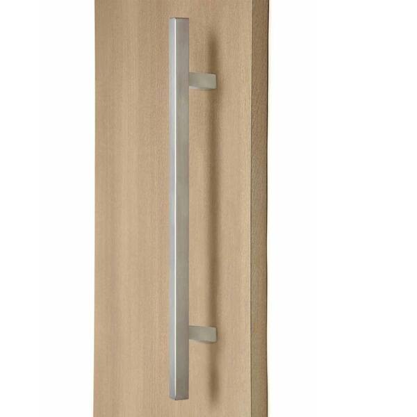 STRONGAR 32 in. Square Ladder 1 in. x 1 in. BacktoBack Stainless Steel Brushed Satin Door Pull