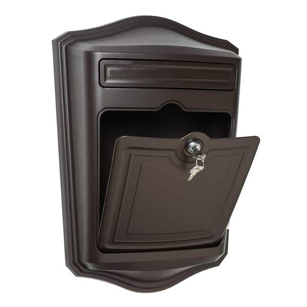 MorningRo Mailbox With Lock For Outside Wall Mount Classic Galvanized Steel Mailbox Rust Proof Apartment Porch Box Safe Key Drop Cash Box For